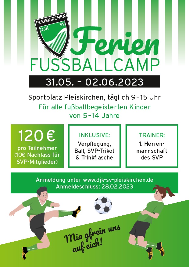 ⚽️ Fussballcamp 2023 ⚽️ - jetzt anmelden!