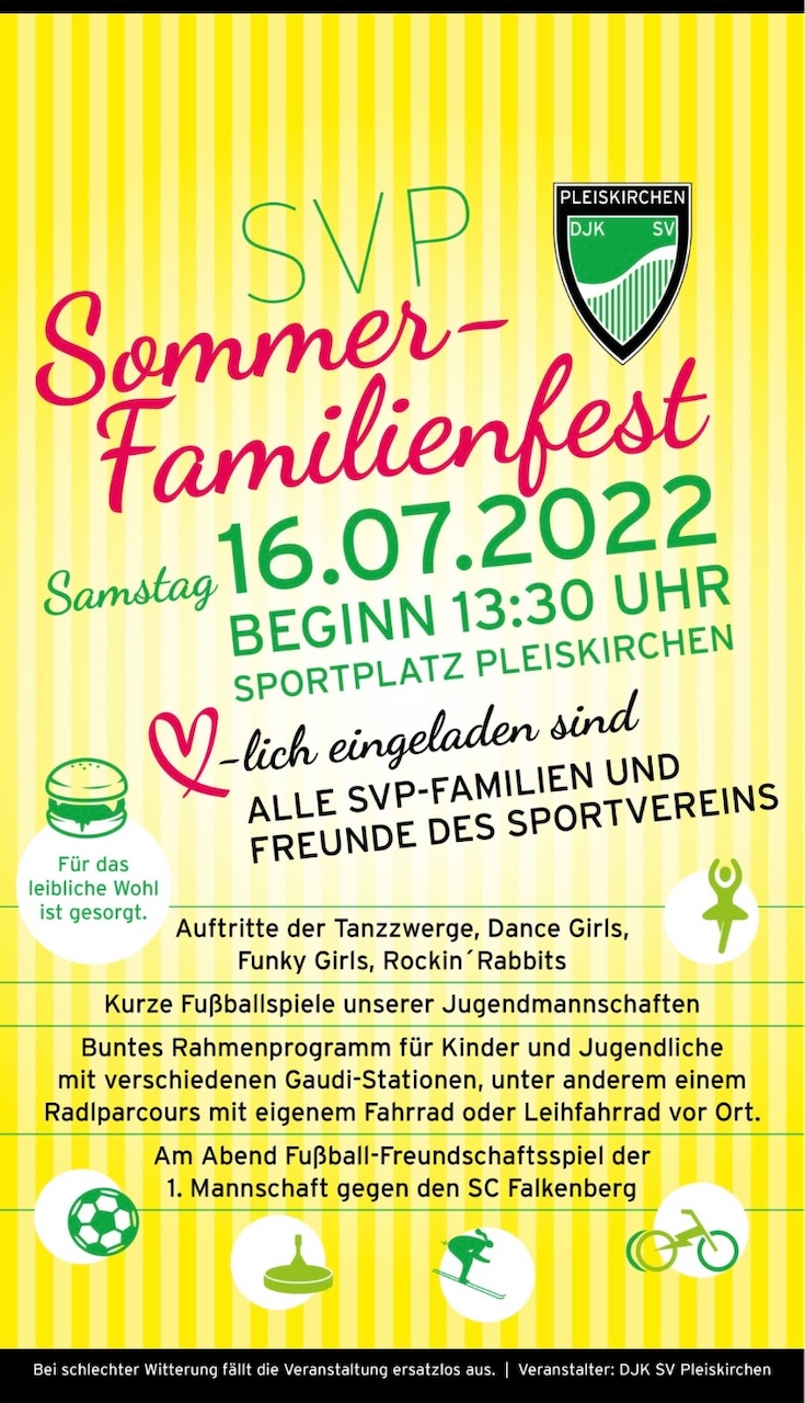 SVP Sommer-Familien-Fest am 16.07.2022
